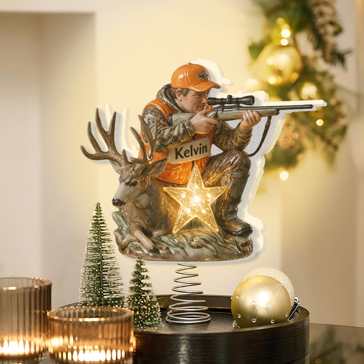 It's Hunting Time - Personalized Hunting LED Light Tree Topper