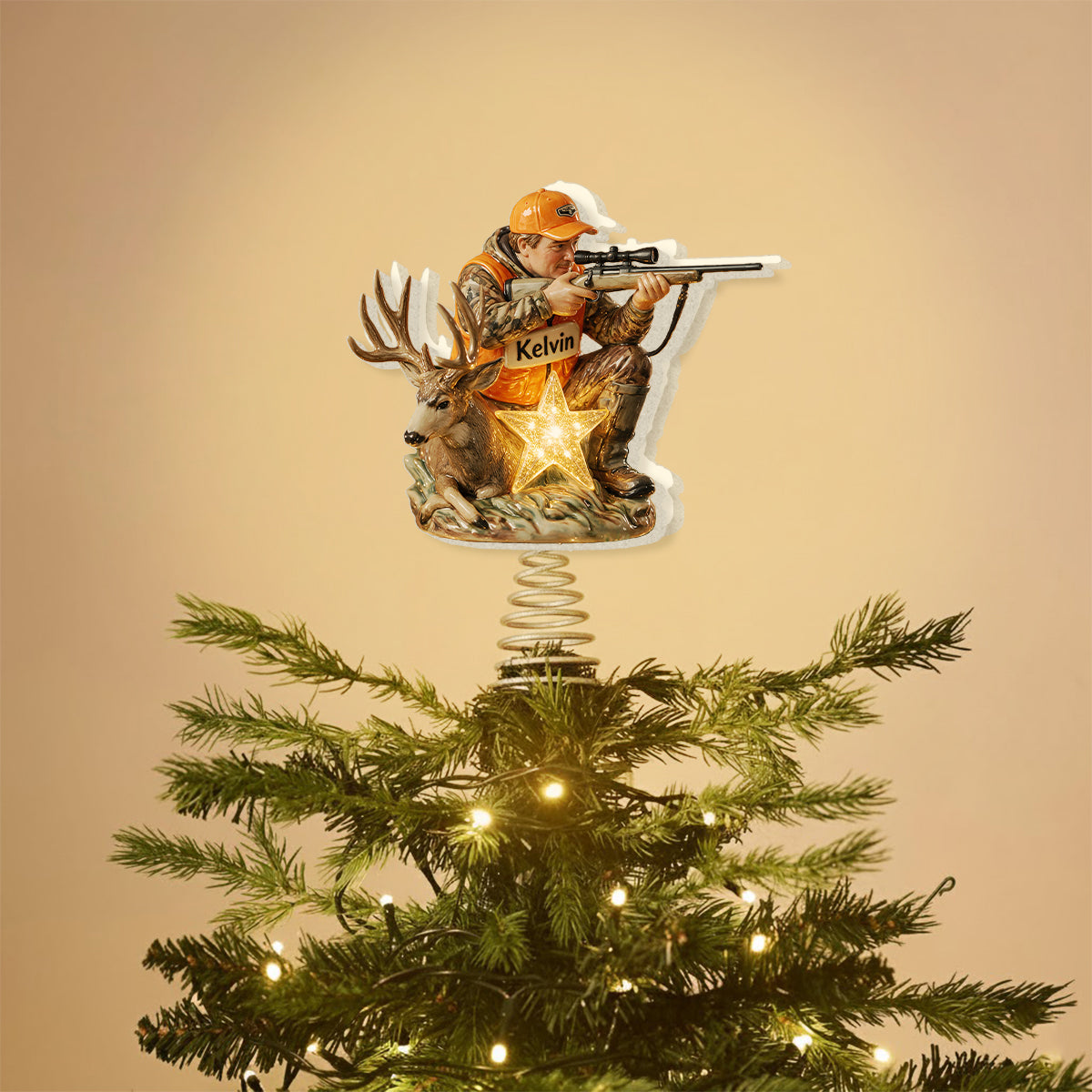 It's Hunting Time - Personalized Hunting LED Light Tree Topper