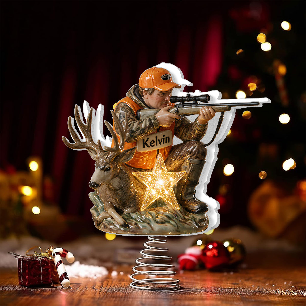 It's Hunting Time - Personalized Hunting LED Light Tree Topper