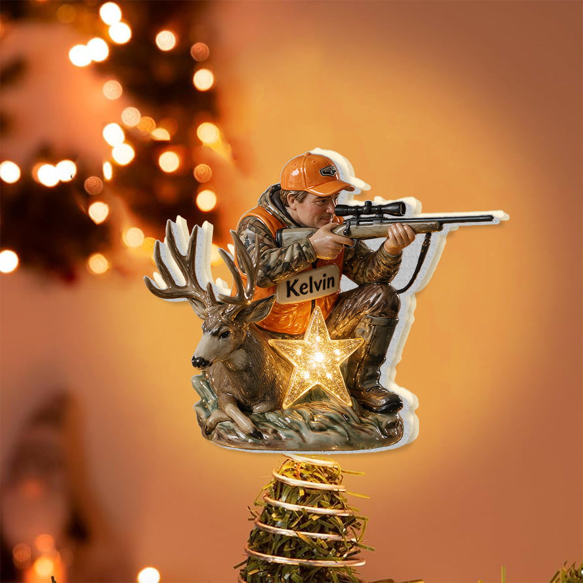 It's Hunting Time - Personalized Hunting LED Light Tree Topper