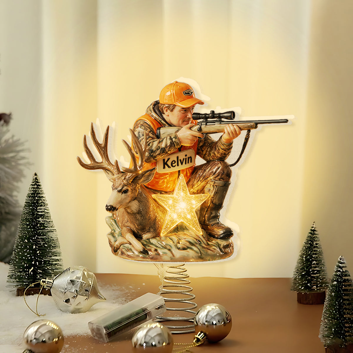 It's Hunting Time - Personalized Hunting LED Light Tree Topper