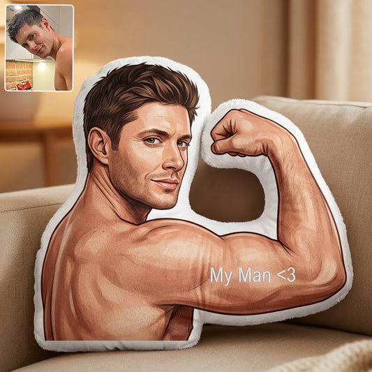 Cadeau Amusant Pour Couple - Coussin Personnalisé en Fourrure Synthétique