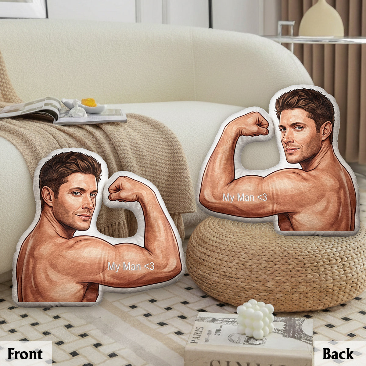 Lustiges Geschenk für Paare - Personalisierte Würzige Premium Kunstfellkissen