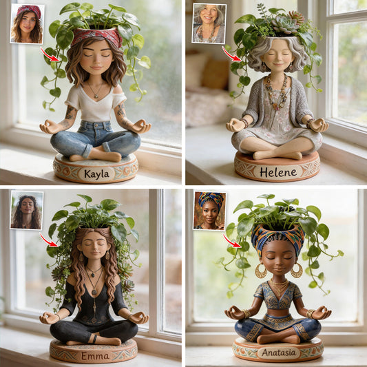 Zen Garten - Wo Frieden Wächst - Personalisierter Hippie Acryltopf