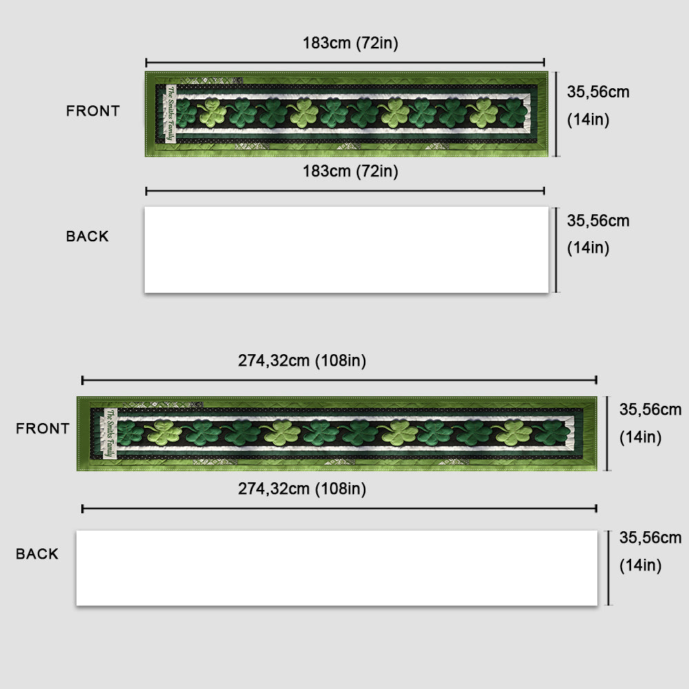 Irish Shamrock - Personalized Irish Table Runner