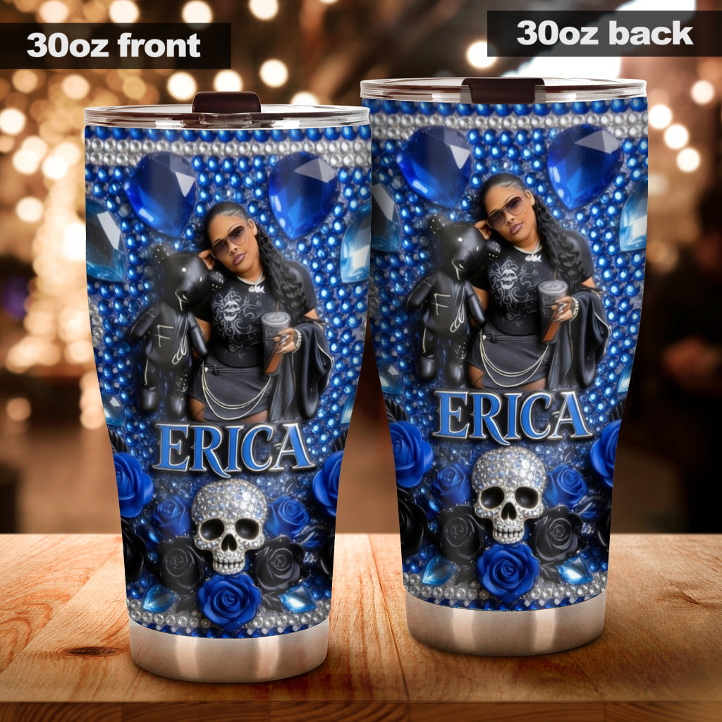 Personalisierter Skull Tumbler - Foto nach Wahl