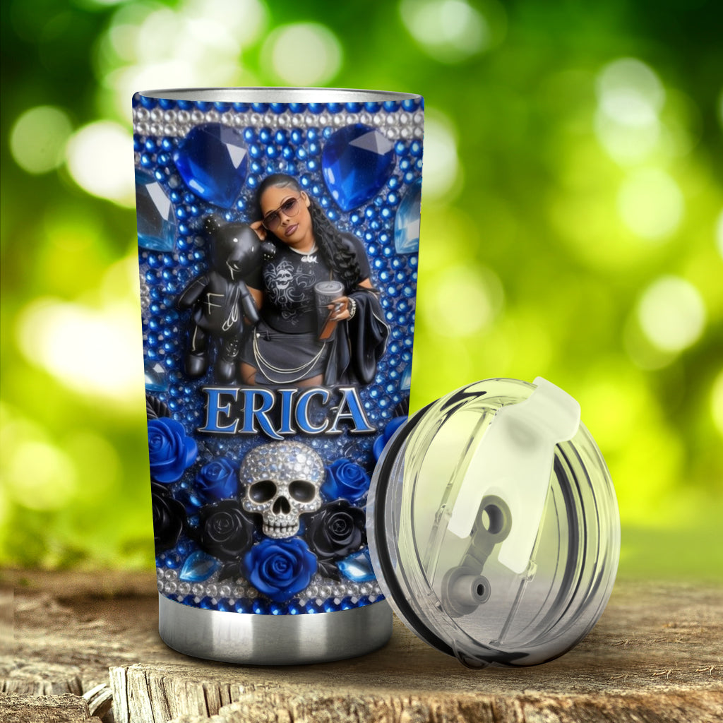 Personalisierter Skull Tumbler - Foto nach Wahl