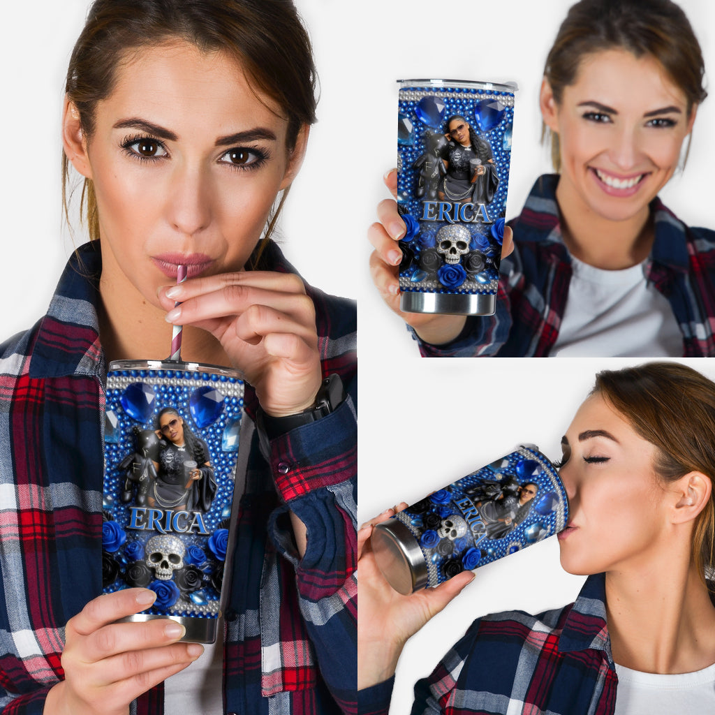 Personalisierter Skull Tumbler - Foto nach Wahl