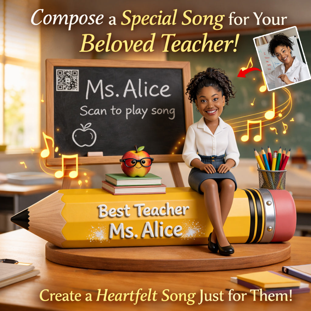 Teacher Gift, Best Gift for Teacher - Personalized Teacher Custom Shaped Acrylic Plaque