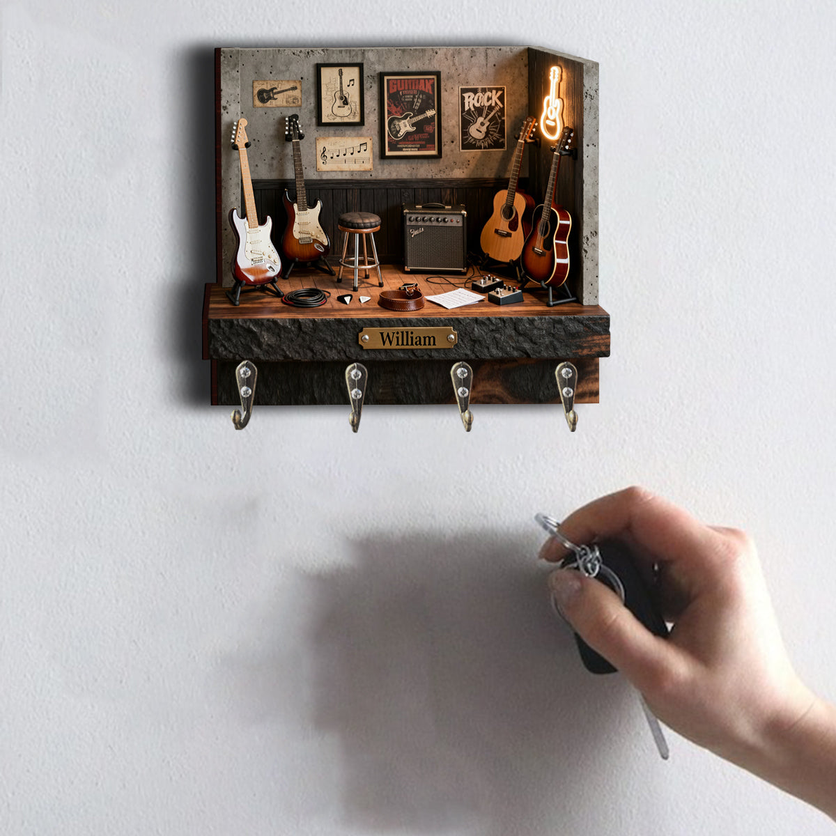 Gitarrist – Personalisierter, maßgefertigter Gitarren-Hängehalter