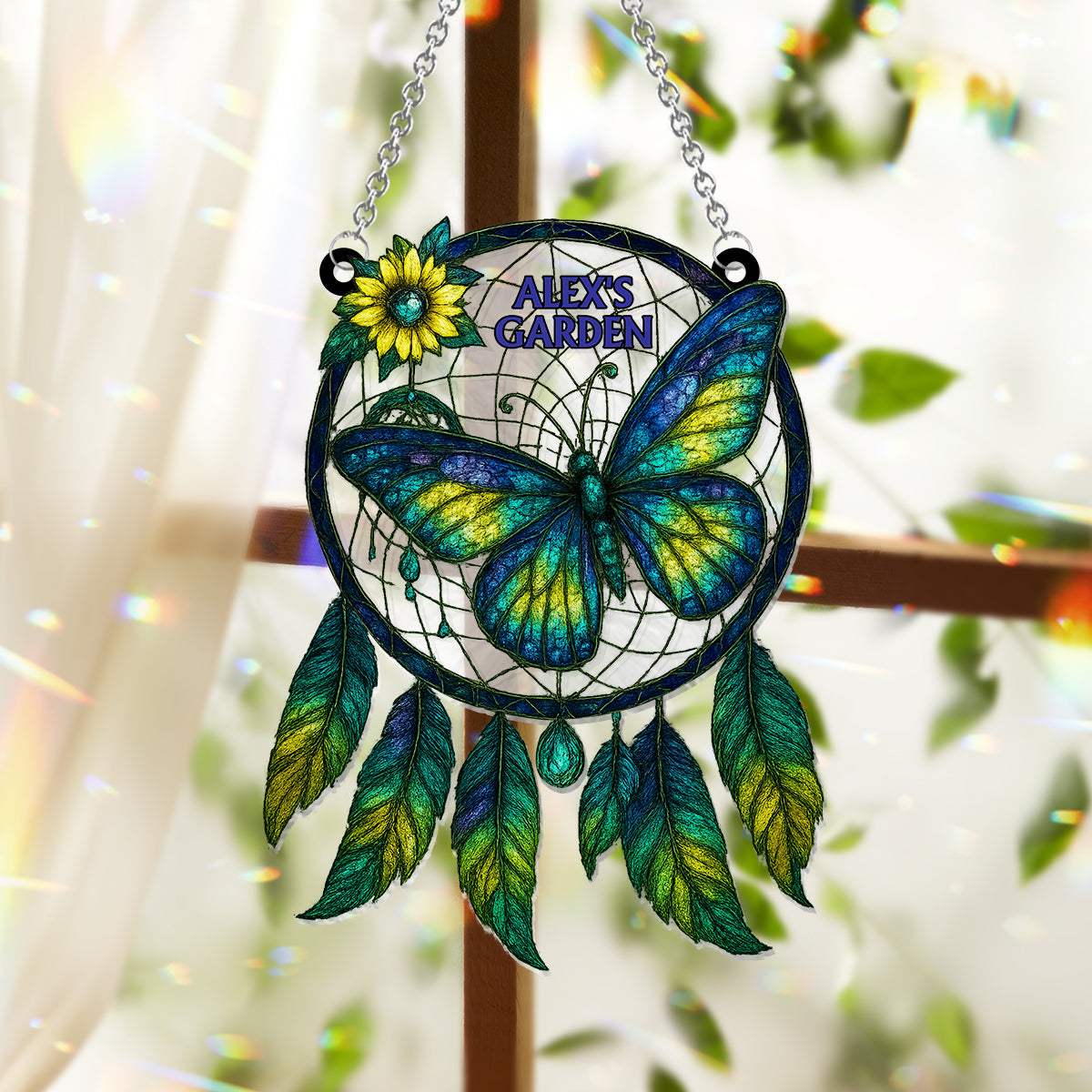 Garden Theme Decor For Dreamers - Personalized Gardening Window Hanging Suncatcher Ornament