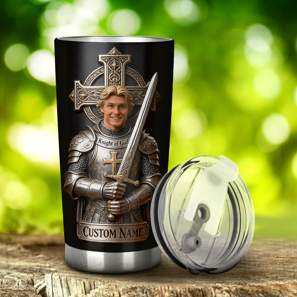 Knight Of God - Personalized Christian Tumbler