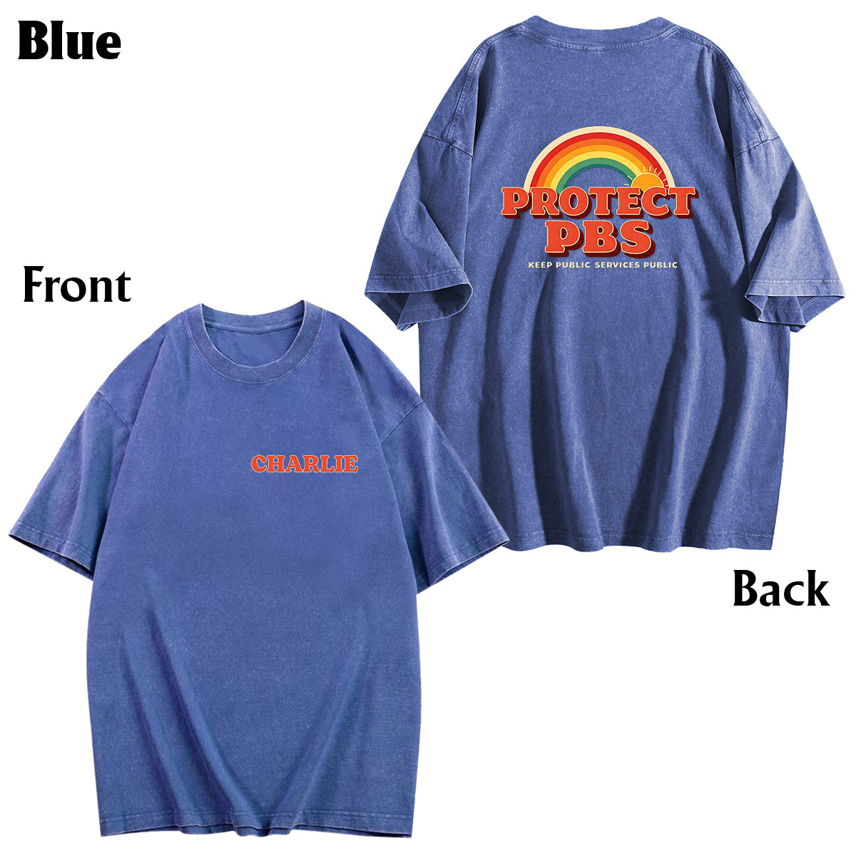 Keep Public Service Public - Personalized LGBT Support Wash T-Shirt