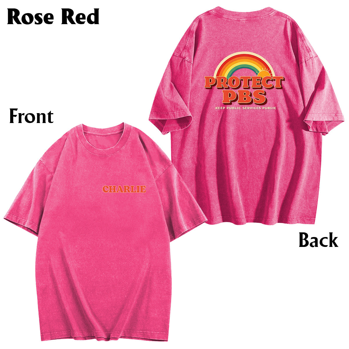 Keep Public Service Public - Personalized LGBT Support Wash T-Shirt