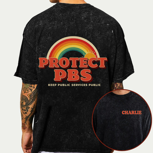 Gardons le service public public - T-shirt de soutien LGBT personnalisé