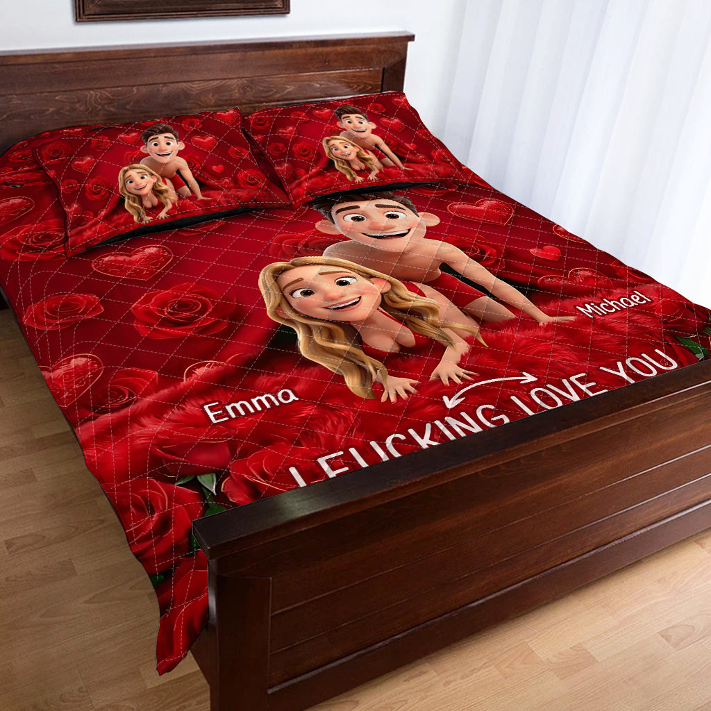 Funny Gift For Couple - Personalized Couple Quilt Set