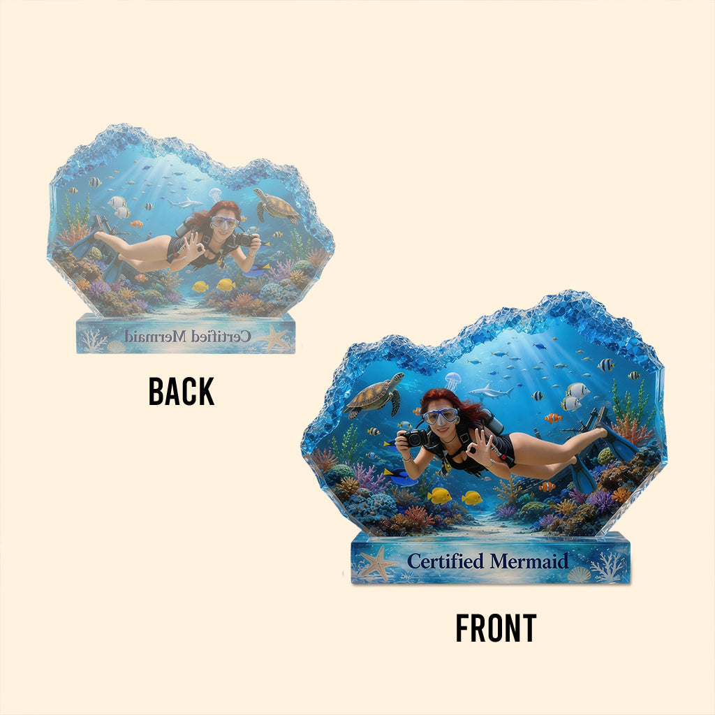 Liebe Surfen, Geschenk für Meeresliebhaber - Personalisierte Scuba Diving Acrylplakette
