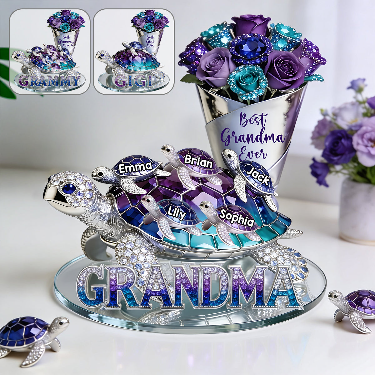 Cadeau Parfait Pour Maman, Grand-Mère - Plaque Acrylique Personnalisée