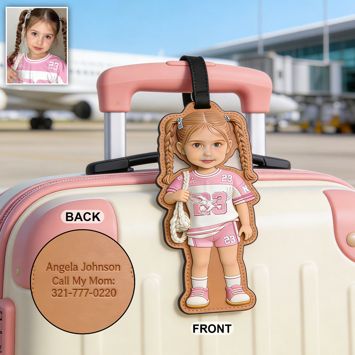 Mon Premier Étiquette de Bagage - Étiquette de Bagage Personnalisée pour Enfant