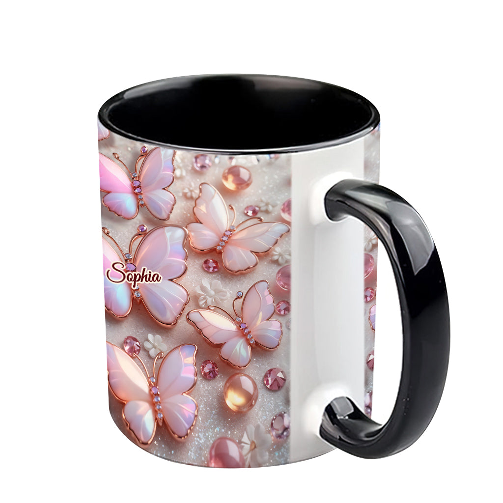 Stunning Butterflies - Personalized Butterfly Accent Mug