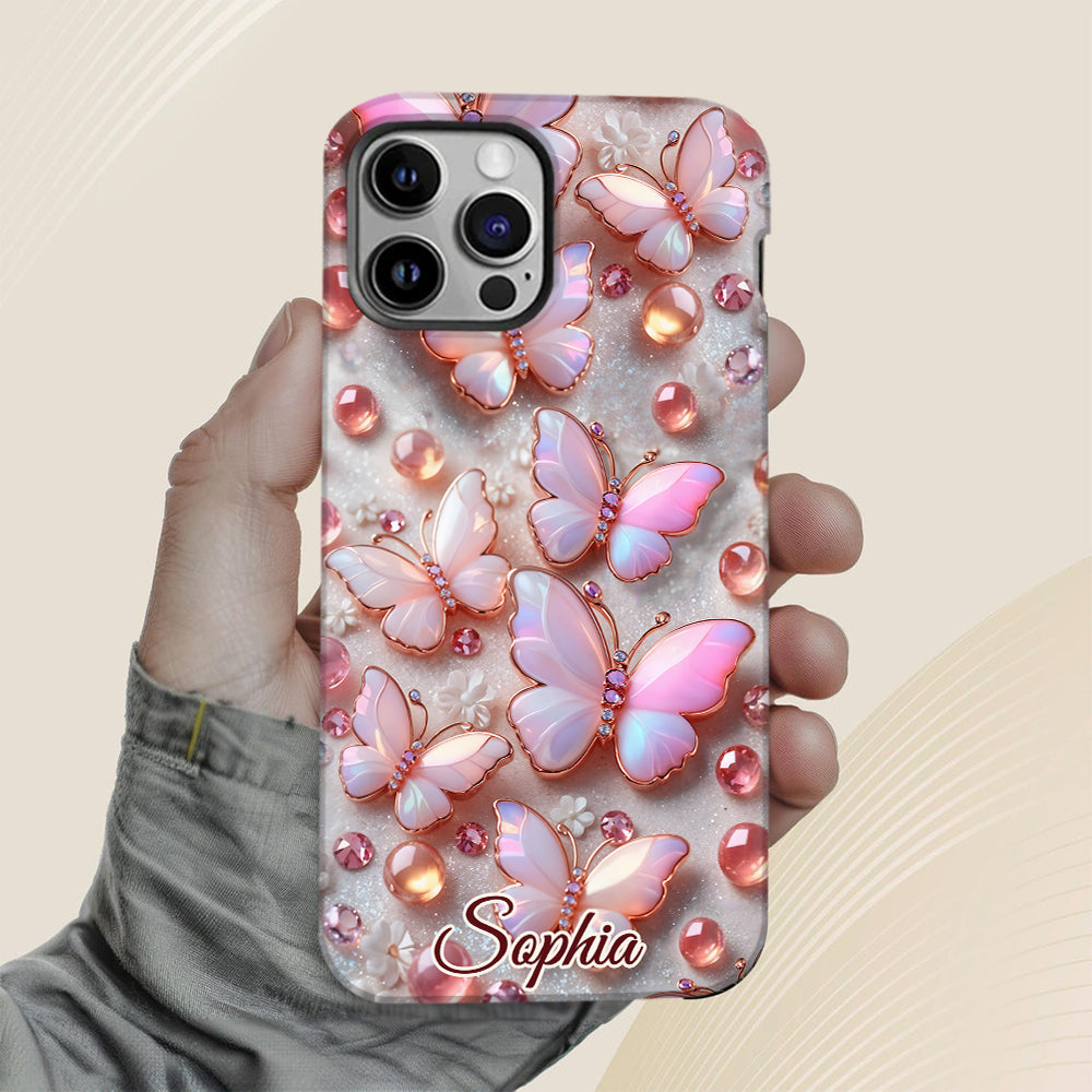 Stunning Butterflies - Personalized Butterfly Full Print Phone Case