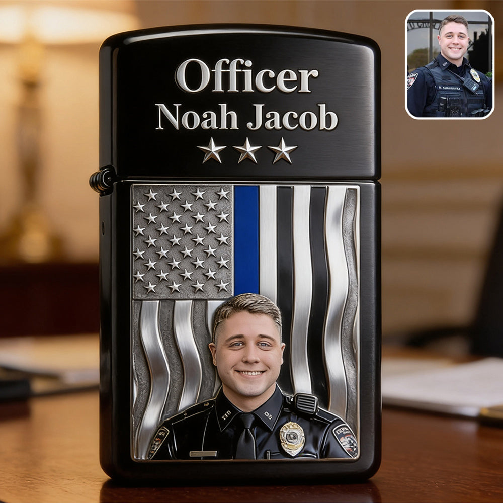 Einzigartiges Geschenk für Polizeibeamte - Personalisierter Feuerzeug