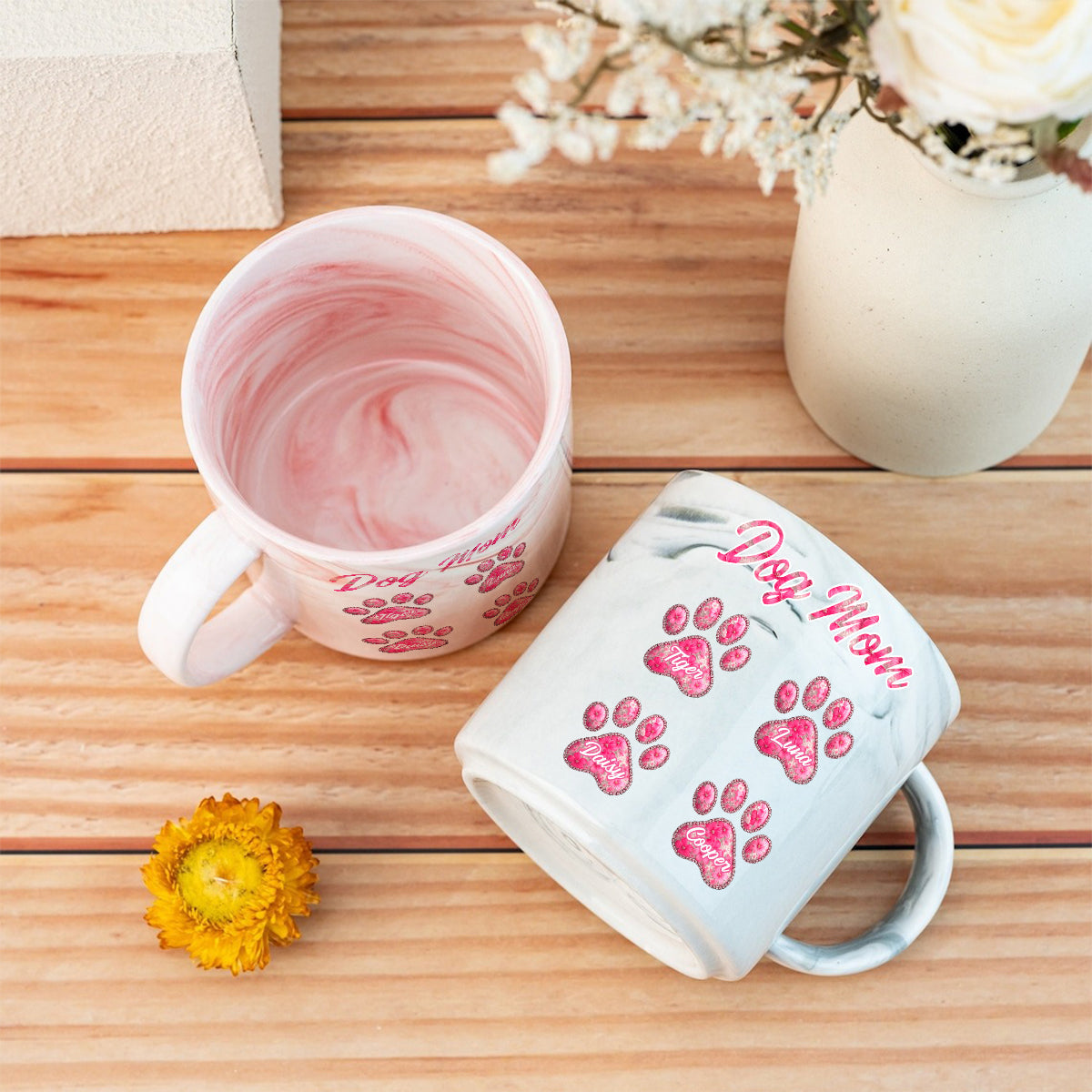 Dog Lover - Personalized Dog Marble Mug