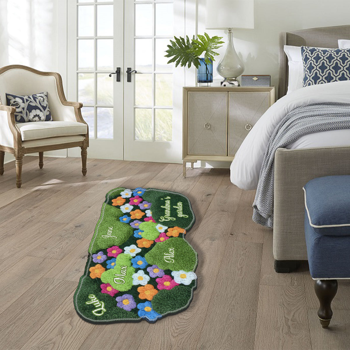 Grandma's Garden - Personalized Grandma Non-Slip Tufted Rug