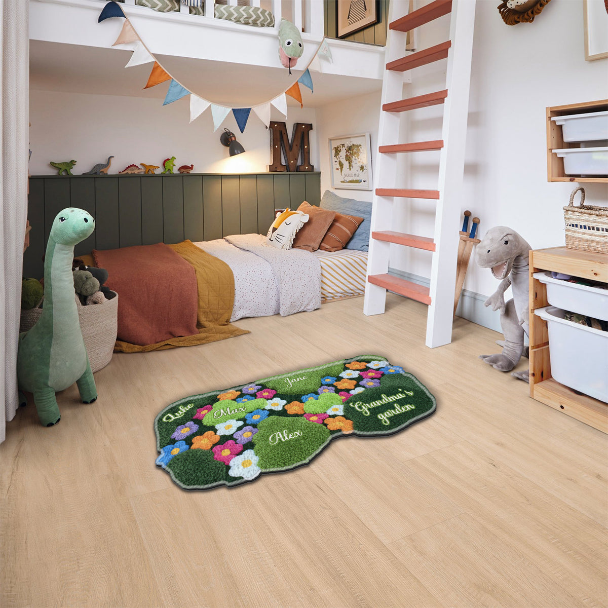 Grandma's Garden - Personalized Grandma Non-Slip Tufted Rug