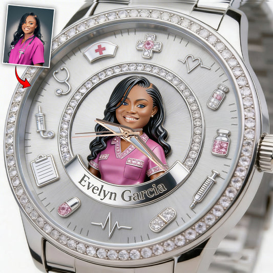 Personalisierte Foto - Individuelle Damen Armbanduhr für Krankenschwestern