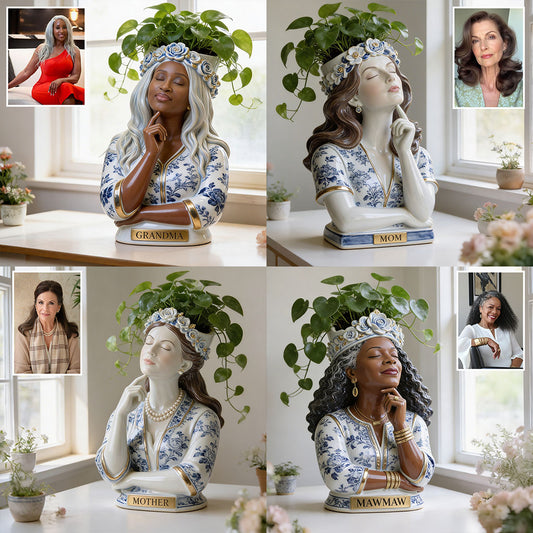 Custom Any Photo Best Gift For Mom/Grandma - Personalized Mother Acrylic Pot