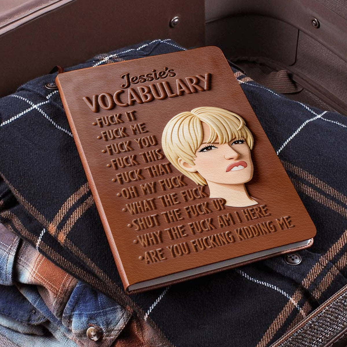 Vocabulary - Custom Job Title - Fun Gifts - Personalized Colleague Leather Journal