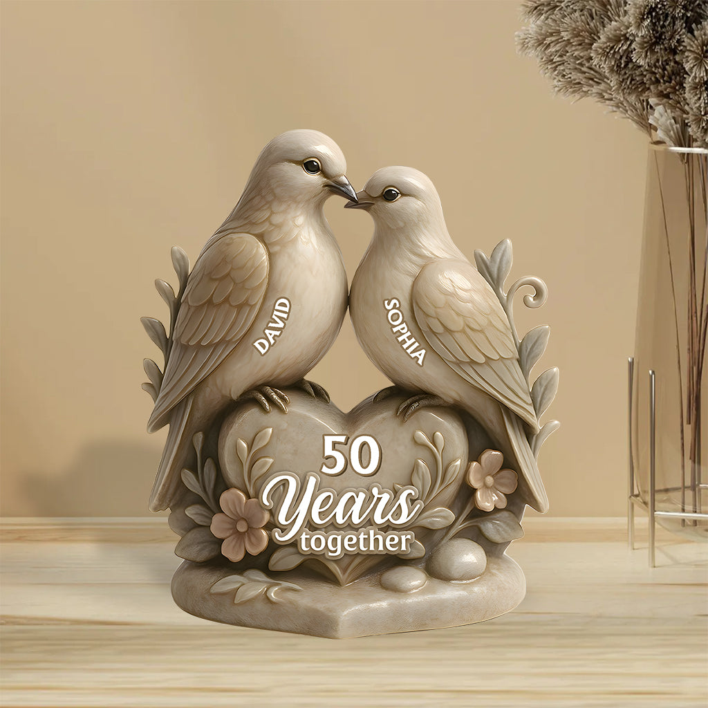 Anniversary 50 Years Together - Personalized Couple Custom Shaped Acrylic Plaque
