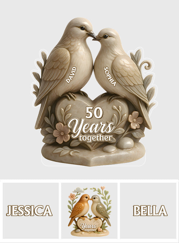 Anniversary 50 Years Together - Personalized Couple Custom Shaped Acrylic Plaque