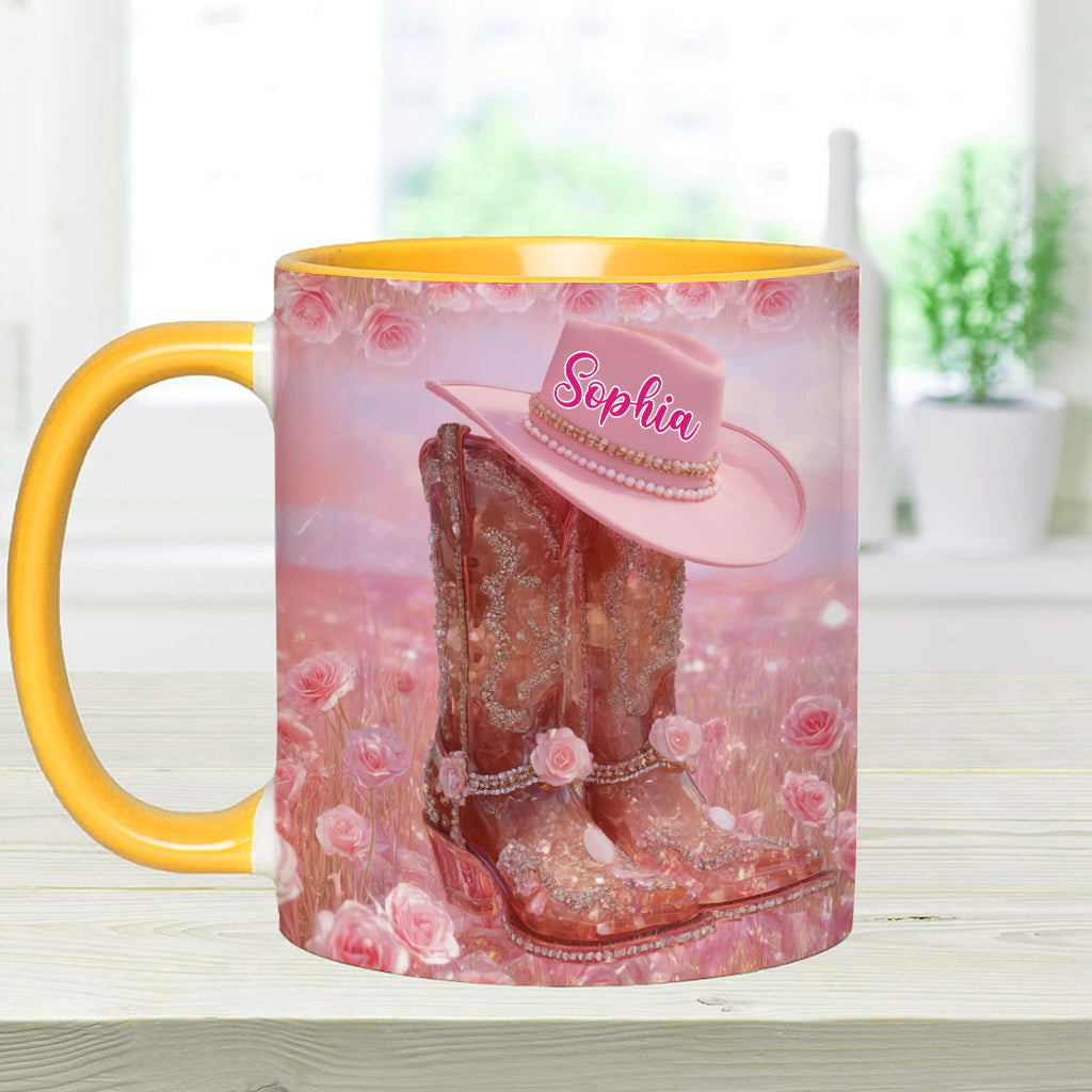 Floral Cowgirl - Personalized Cowgirl Accent Mug