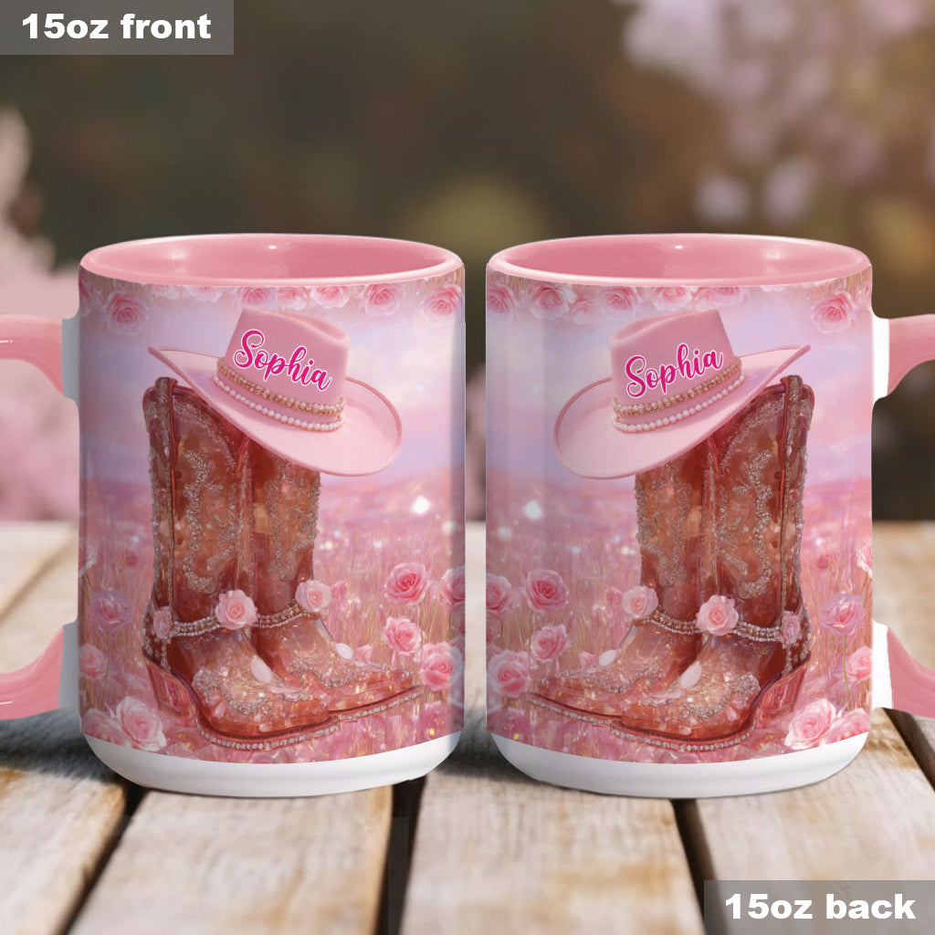 Floral Cowgirl - Personalized Cowgirl Accent Mug