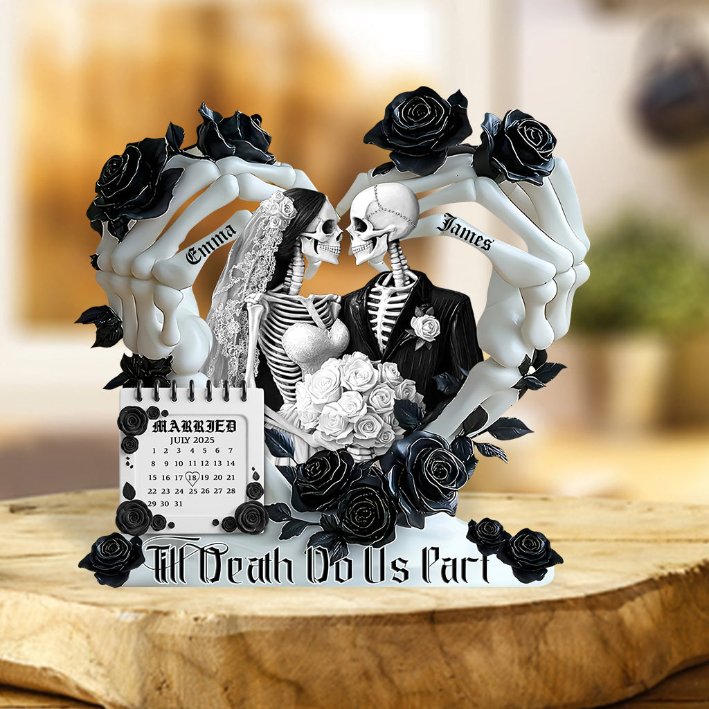 Till Death Do Us Part - Personalized Couple Custom Shaped Acrylic Plaque