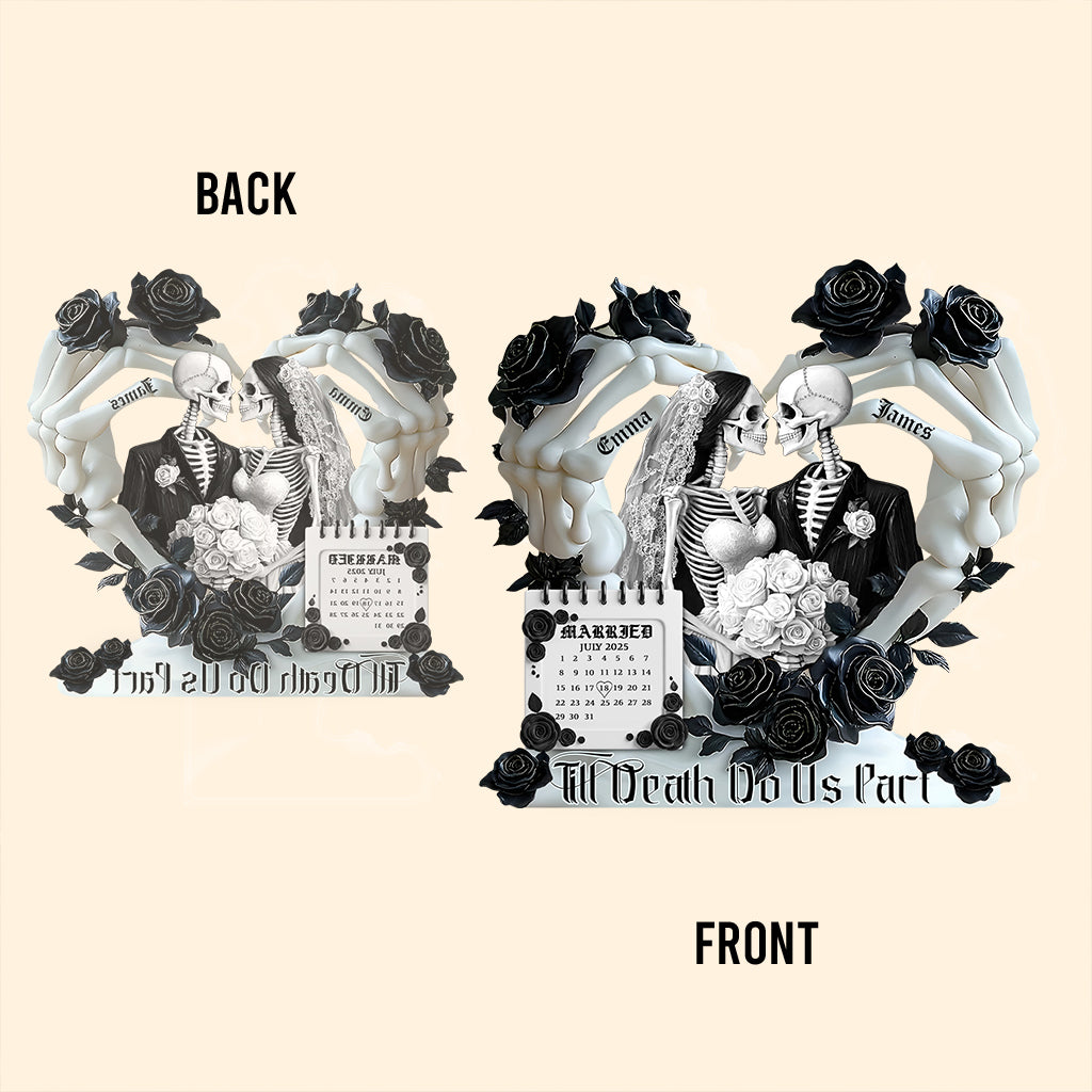 Till Death Do Us Part - Personalized Couple Custom Shaped Acrylic Plaque