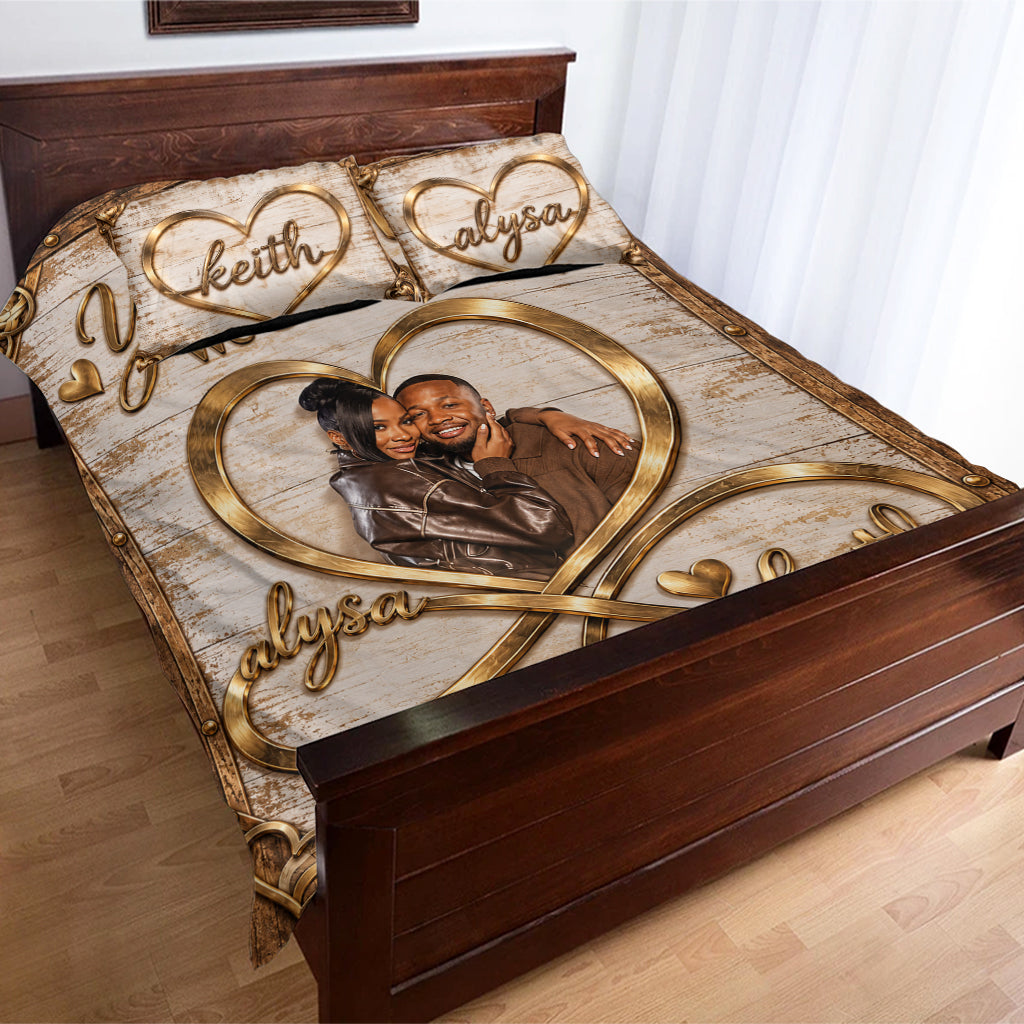 I Love You Forever - Personalized Couple Bedding Set