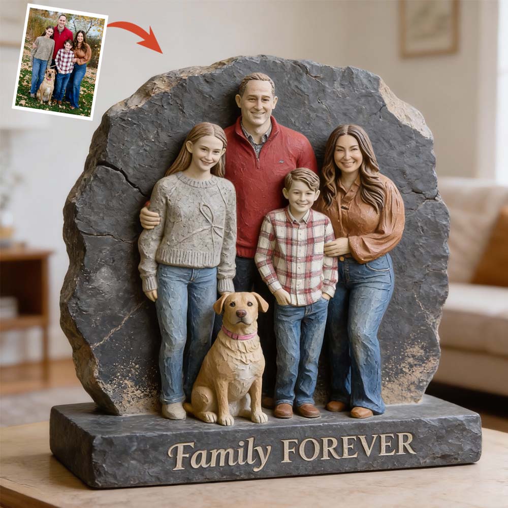 Gifts For Family Member - Personalized Family Custom Shaped Acrylic Plaque