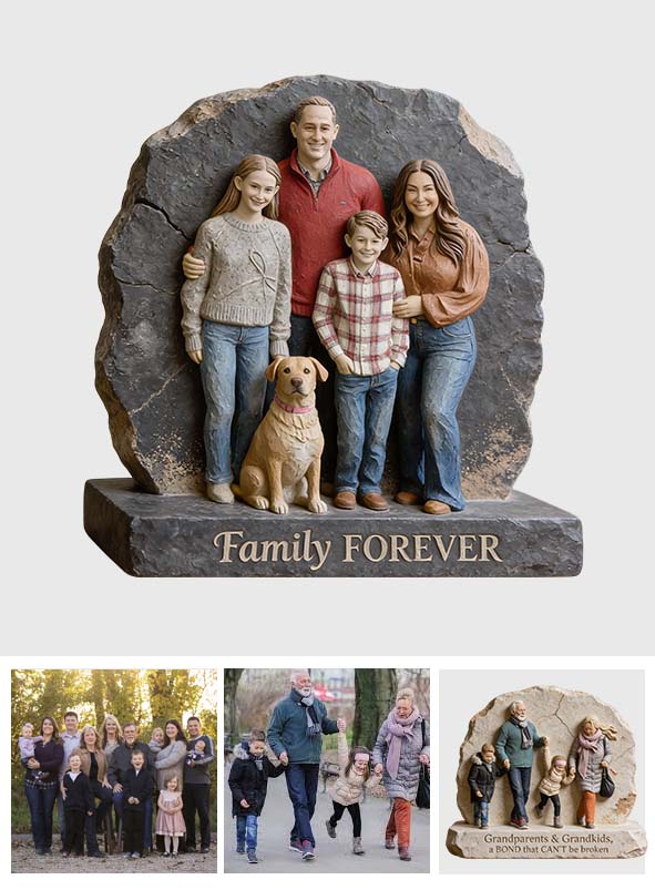 Gifts For Family Member - Personalized Family Custom Shaped Acrylic Plaque