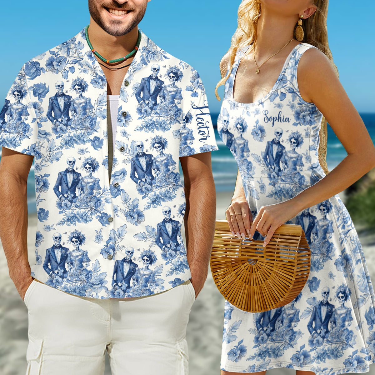 Until Death Do Us Part - Personalized Couple Hawaiian Shirt & Sleeveless Dress