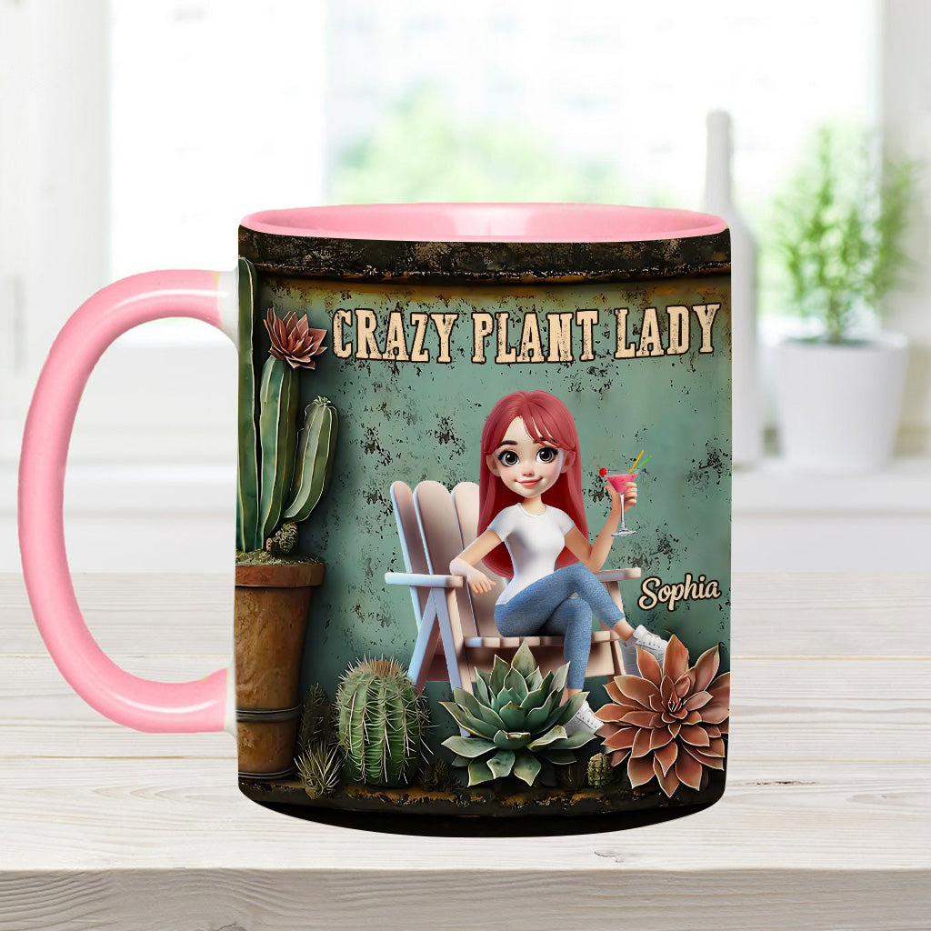 Crazy Plant Lady - Personalized Gardening Accent Mug