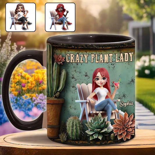 Crazy Plant Lady - Personalized Gardening Accent Mug