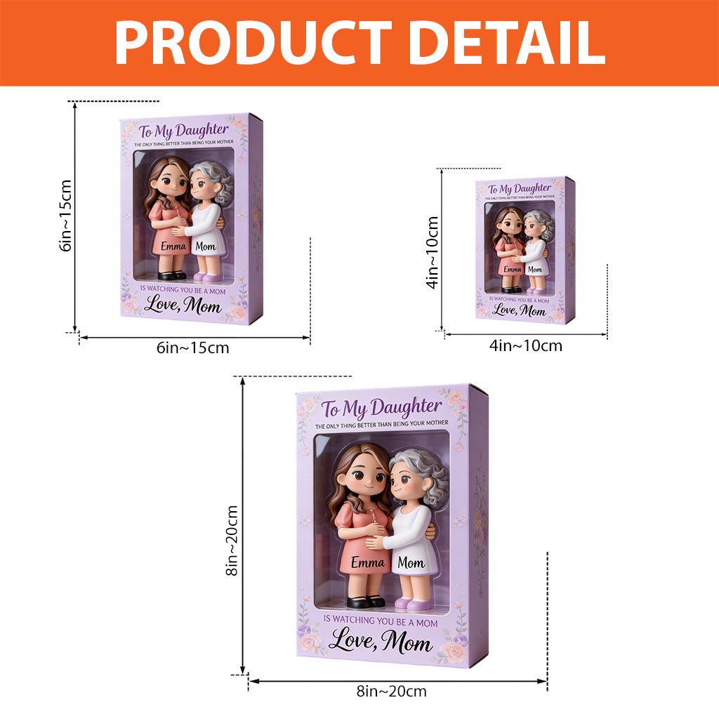 Watching You Be A Mom - Personalized Daughter Custom Shaped Acrylic Plaque