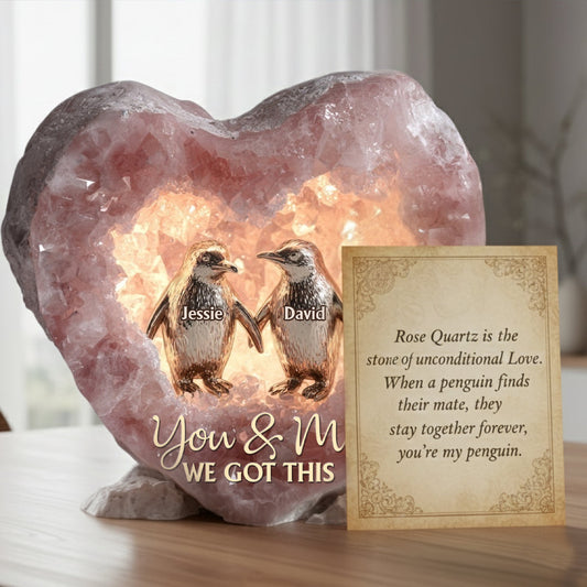 Rose Quartz Style Anniversary Gift, Valentine Gift, Unconditional Love - Personalized Couple Custom Shaped Acrylic Plaque