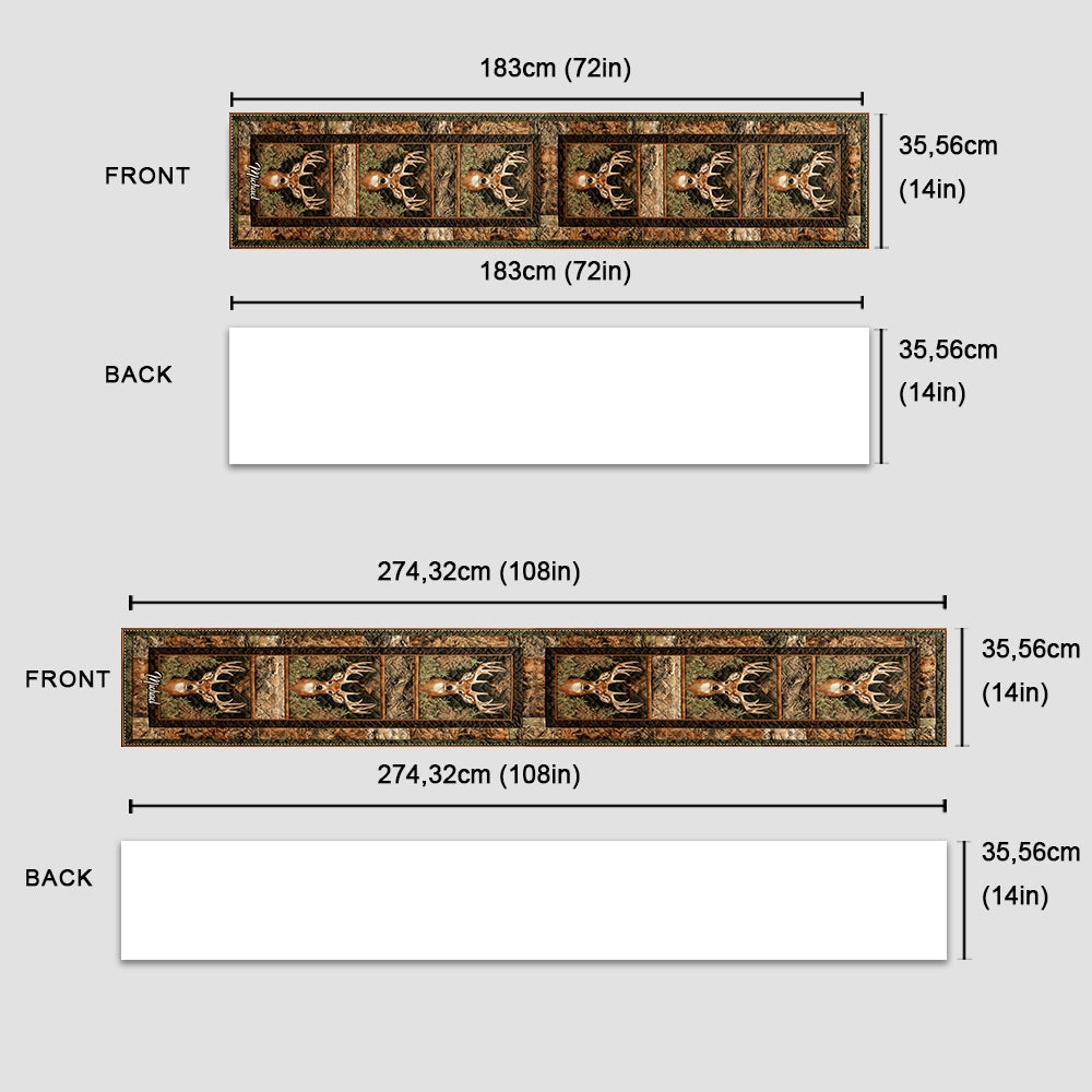 Chemin de table personnalisé « La chasse aux passions »