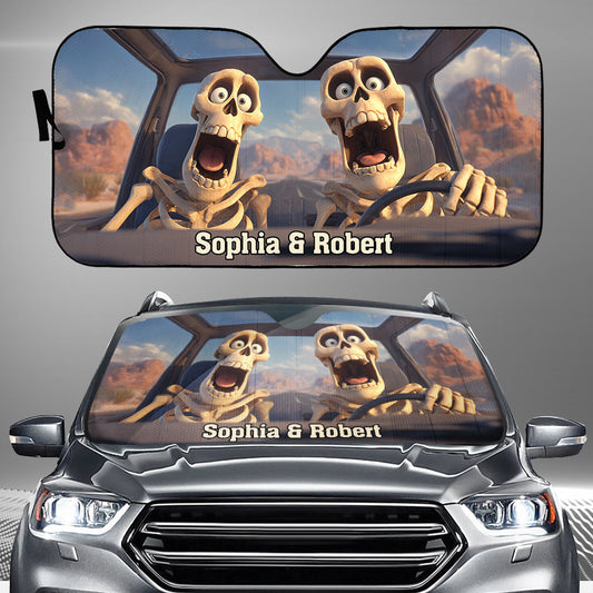 Funny Car - Personalized Skull Car Sunshade