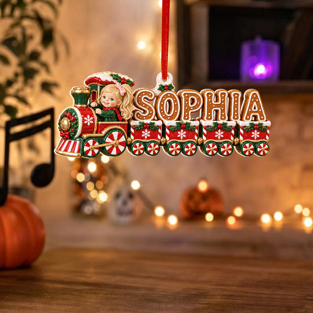 Name Letter Train Alphabet Gift For Kids - Personalized Kid Premium 3D Ornament