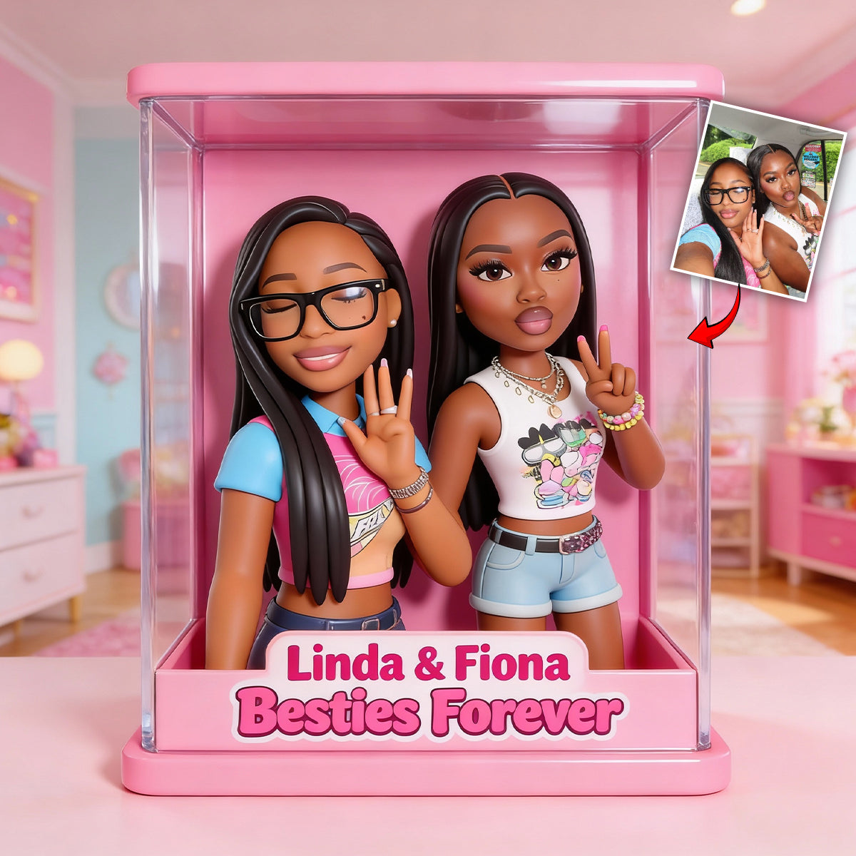 Custom Any Photo - Galentine Squad - Personalized Bestie Custom Shaped Acrylic Plaque